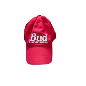 Iconic Red Budweiser Snapback Hat - Classic Style!